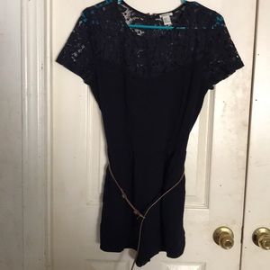 Forever 21 Lace Navy romper